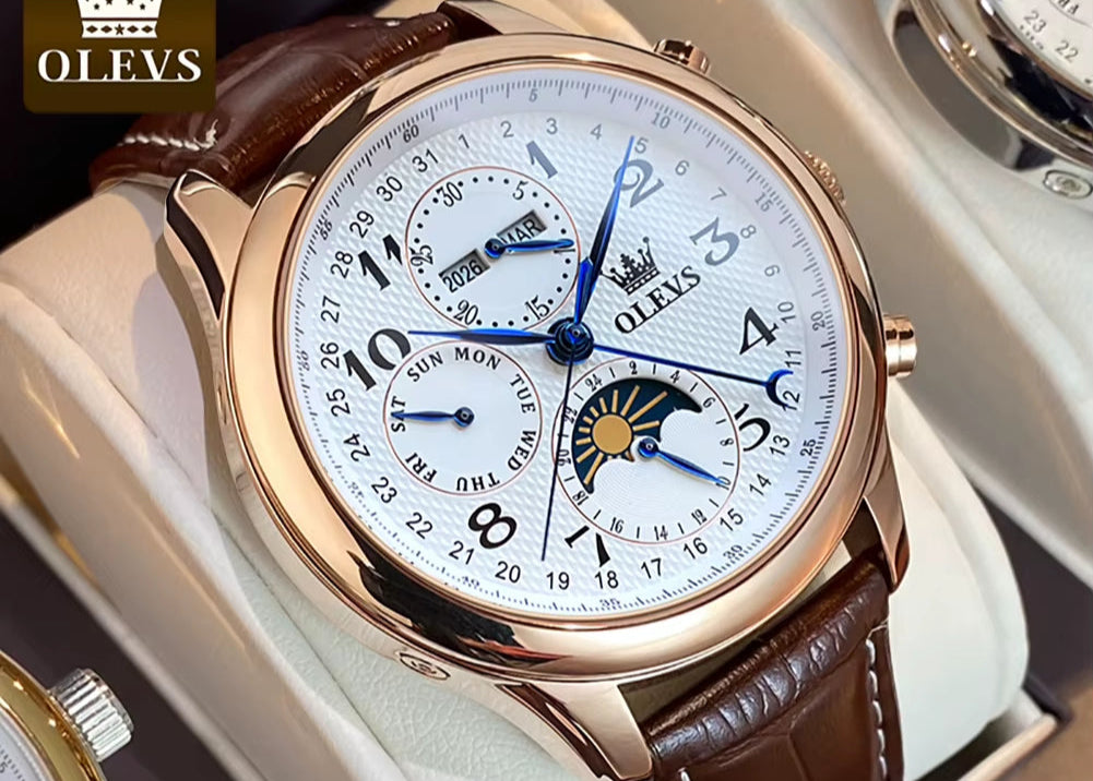 The Executive's Choice - Premium Automatic Watch with Moon Phase Display