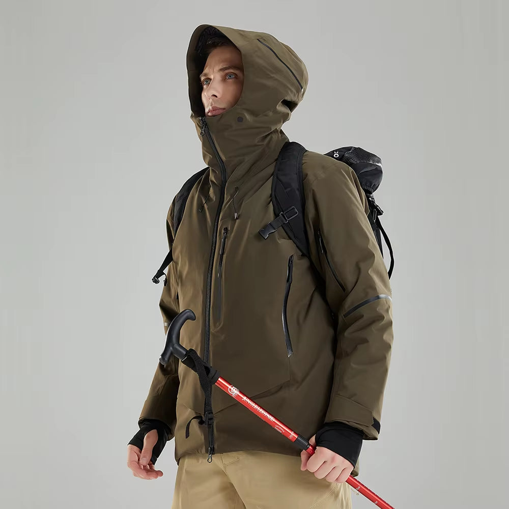 Warm Rain Jacket for All-Weather Adventures - Waterproof Warmth That Moves With You