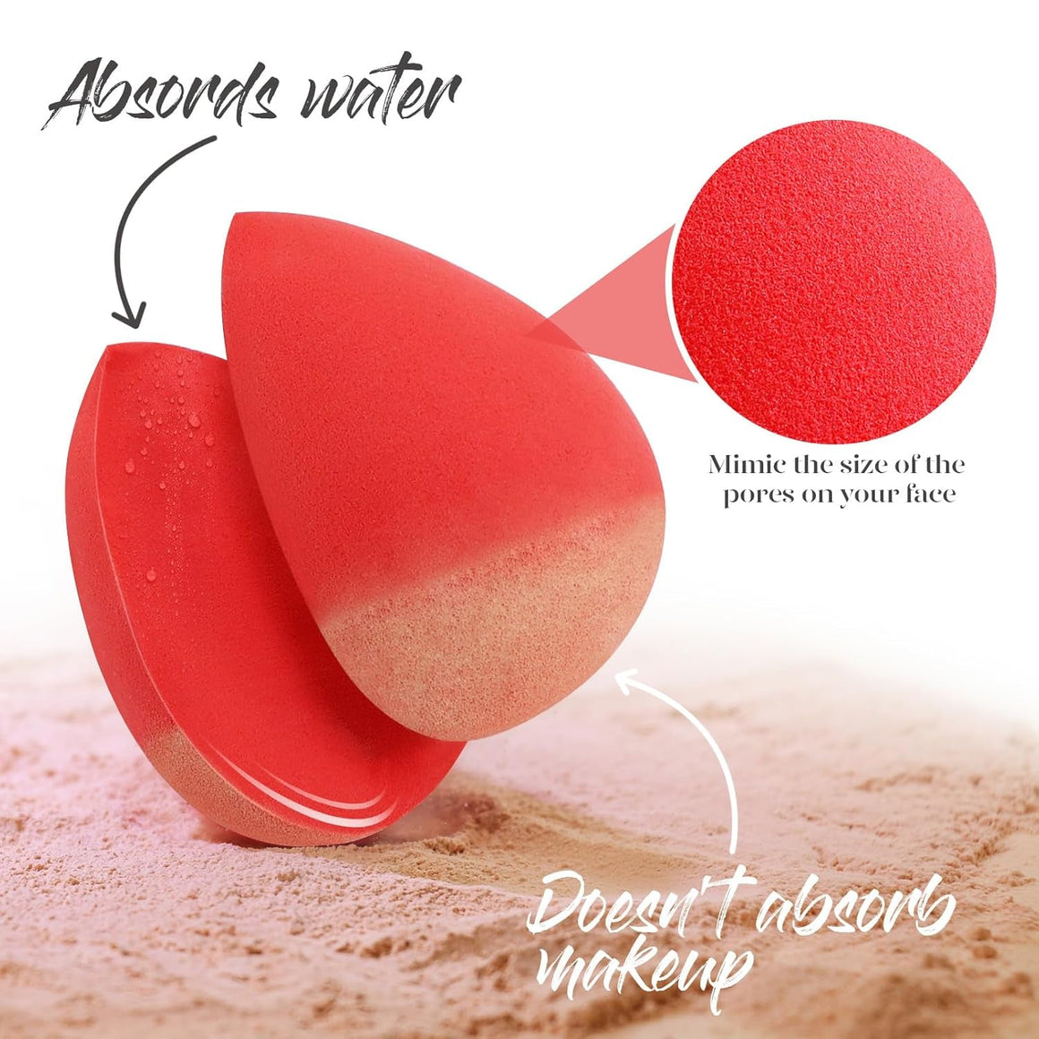 Makeup Sponge 5 Pcs Set, Latex-Free Boun Boun Beauty Sponge for Blending, Makeup Sponges for Foundation, Liquid, Cream and Powder. Blender for Enhanced Make up Application