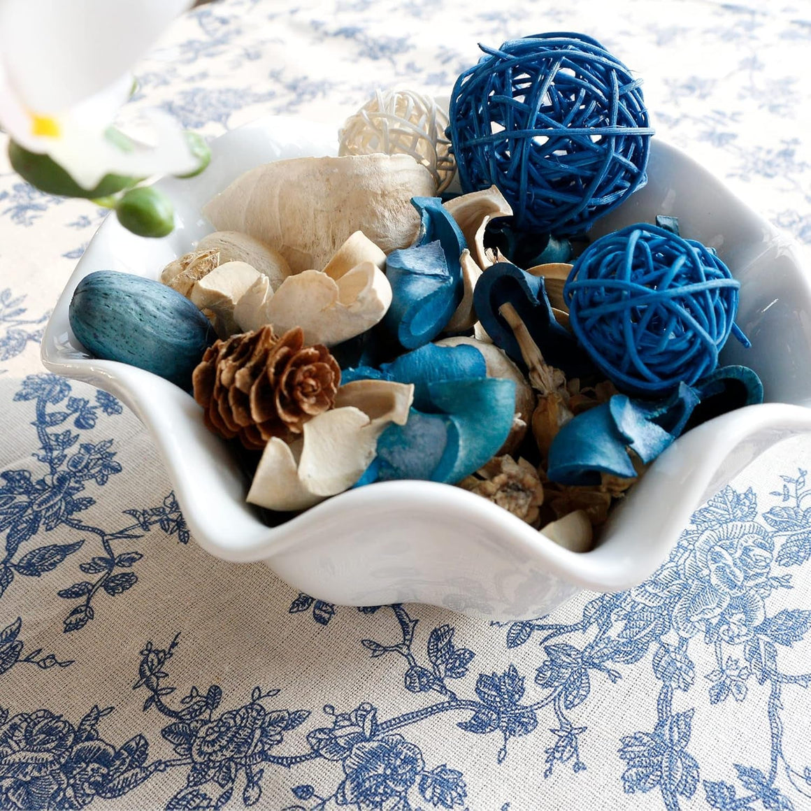 Spring Potpourri Bags, Ocean Breeze Scented Potpourri Bowl Filler,Beach Coastal Blue Vase Filler,Home Fragrance Sachet of Petal,Bathroom Easter Decor,9.9 Oz