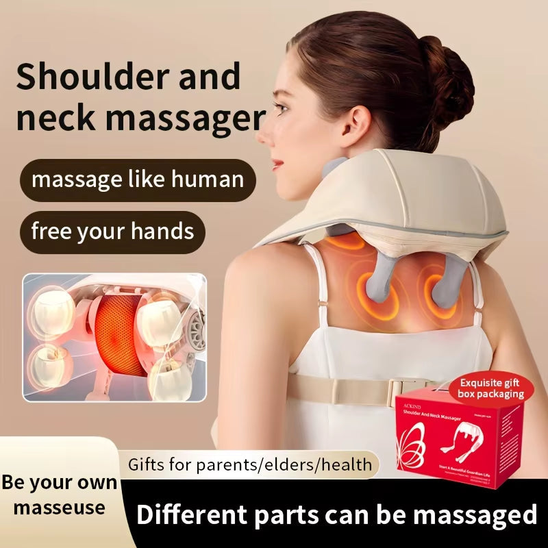 Neck and Shoulder Massager - Car Home Back Shoulder Neck Trapezius Muscle Massager