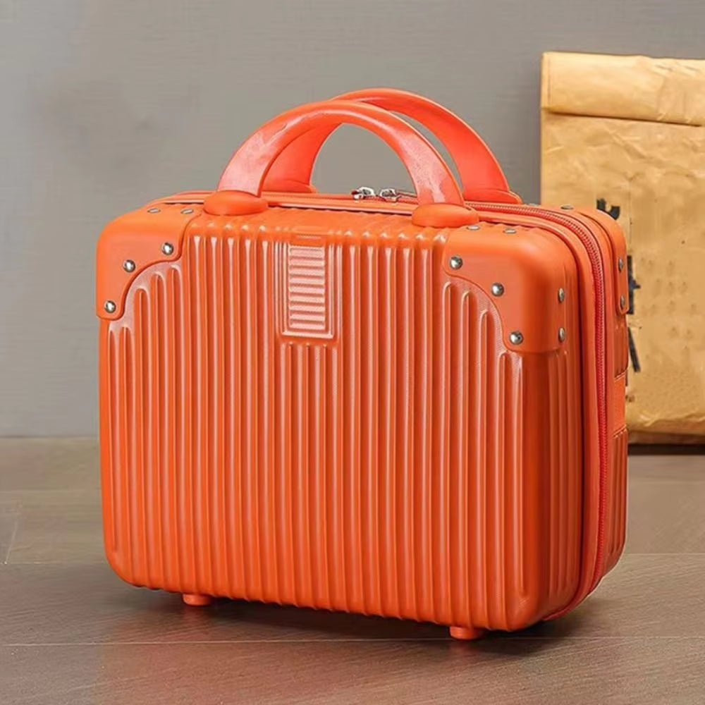 Chic Beauty Organizer - 14" Travel-Ready Cosmetic Case With Password Lock